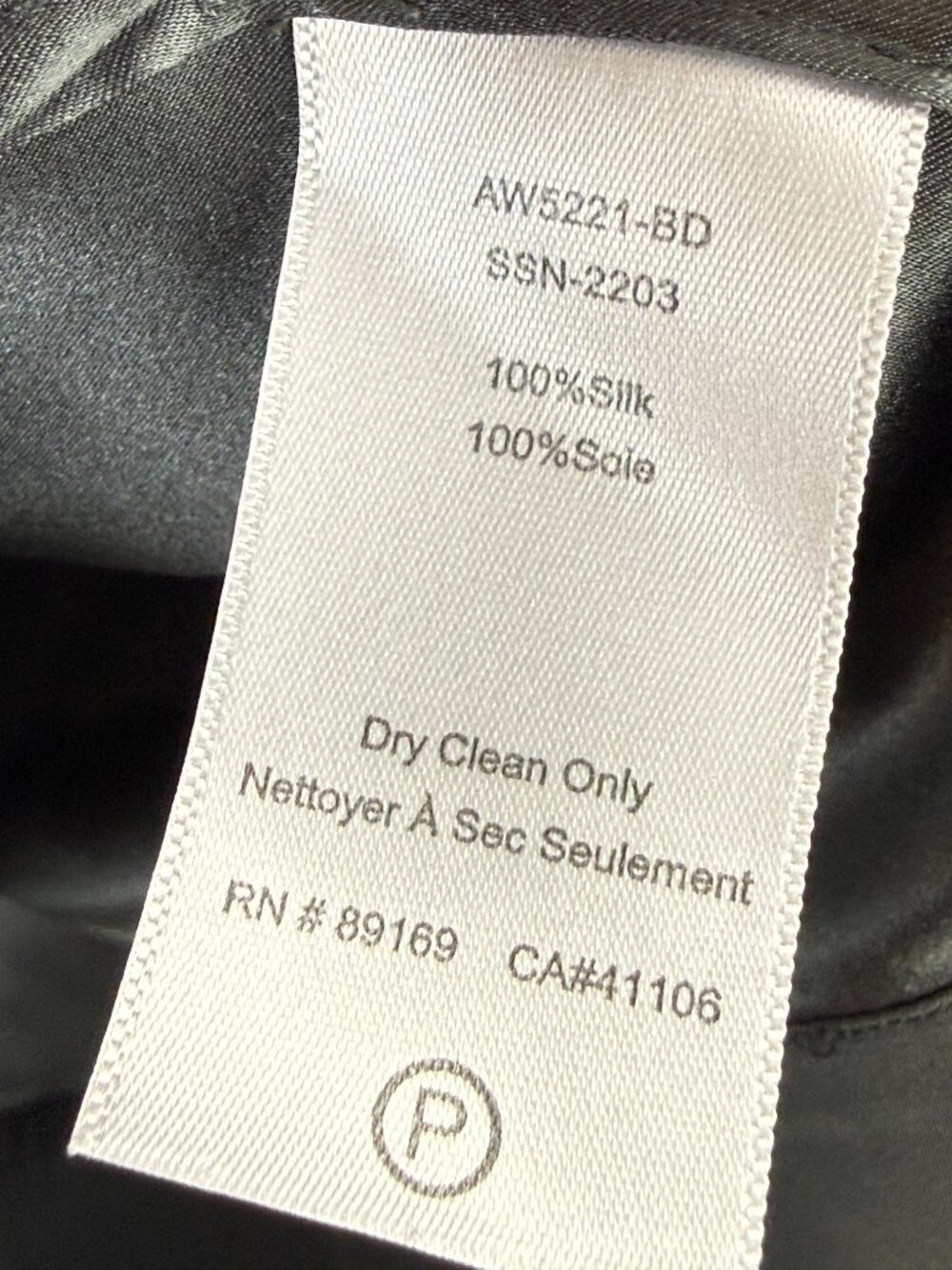 ATM 100% Silk Gray Plume Charmeuse Camp Shirt - Size - Small - Picture 9 of 9